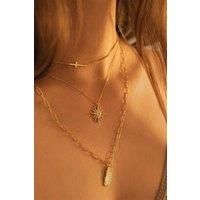 Tiny Cross Gold Necklace, Dainty Small Delicate Religious Layered Choker Jewelry