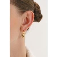 Large Chunky Gold Vintage Hoops, Minimalist Oval Statement Medium Boho Earring