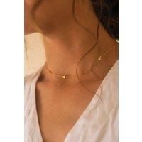 Dainty 18K Gold Star Choker