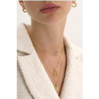 Dainty 18K Gold Face Minimalist Necklace