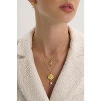 Chunky Pearl Gold Goddess Layered Necklace
