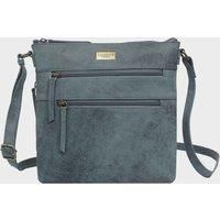 ASSOTS Crossbody Bags for Women – Real Leather Sling with Multiple Pockets and Adjustable Strap – Perfect for Daily Use and Gifting (10" X 10" X 1.5", Denim Distressed)