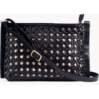 LEATHER LOOM' Real Leather Woven Crossbody Bag