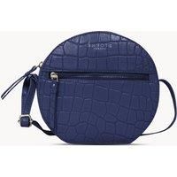 JANE' Embossed Croc Leather Round Designer Crossbody Bag