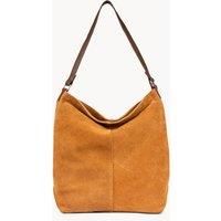 'TINA' Suede Real Leather Unlined Slouchy Shopper Tote Bag