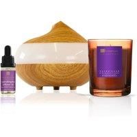 Deluxe Relaxation Rose Diffuser Kit with Sandalwood & Bergamot Candle