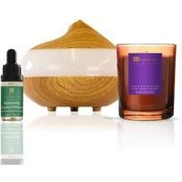 Deluxe Relaxation Eucalyptus Diffuser Kit with Sandalwood & Bergamot Candle