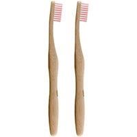 Bamboo Toothbrush Pink Twin Value Savings Pack