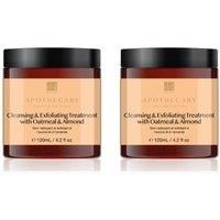 Dr. Botanicals Cleansing & Exfoliating Treatment with Oatmeal & Almond 120ml Twin Value Savings Pack in White | Size: 240ml