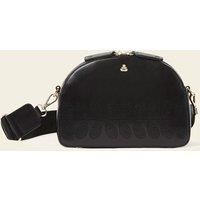 Luna Crossbody - Black Punched Flower