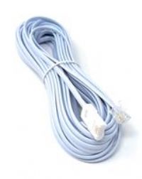 DRUT BT to Wire Male to Male UK Telephone 10m RJ11 4 (431A) 33ft White