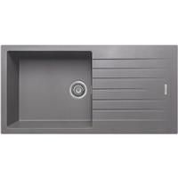 Maine Celyn Granite Composite Reversible Kitchen Sink & Drainer Large Single Bowl Grey (1) in Graphite Grey