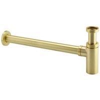 Aquarius Ft Series Modern Basin Bottle Trap In Brushed Brass
