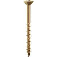 Screw-Tite Pozi Countersunk Screws 3.5 x 35mm (200 Pack) in Yellow Steel