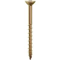 Screw-Tite Pozi Countersunk Screws 5.0 x 50mm (600 Pack) in Yellow Steel
