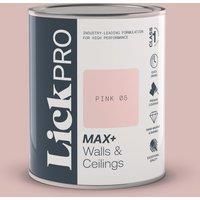 LickPro Max+ 1Ltr Pink 05 Matt Emulsion Paint (622TM)
