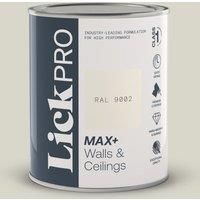 LickPro Max+ 1Ltr Grey RAL 9002 Matt Emulsion Paint (505TM)