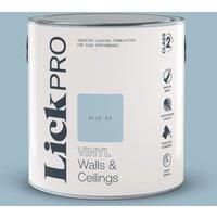 LickPro 2.5Ltr Blue 04 Vinyl Matt Emulsion Paint (229TM)