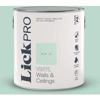 LickPro 2.5Ltr Blue 13 Vinyl Matt Emulsion Paint (847TM)