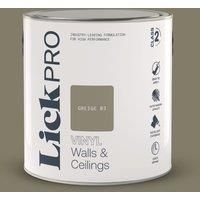 LickPro 2.5Ltr Greige 03 Vinyl Matt Emulsion Paint (521TM)