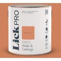 LickPro 2.5Ltr Orange 04 Vinyl Matt Emulsion Paint (766TM)