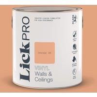 LickPro 2.5Ltr Orange 05 Vinyl Matt Emulsion Paint (186TM)