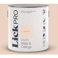 LickPro 2.5Ltr Pink 02 Vinyl Matt Emulsion Paint (207TM)
