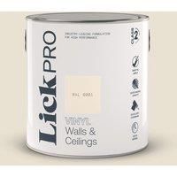 LickPro 2.5Ltr White RAL 9001 Vinyl Matt Emulsion Paint (778TM)