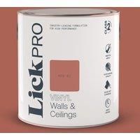 LickPro 2.5Ltr Red 01 Vinyl Matt Emulsion Paint (544TM)