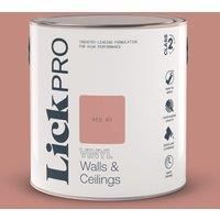 LickPro 2.5Ltr Red 03 Vinyl Matt Emulsion Paint (375TM)