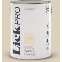 LickPro 5Ltr Beige 01 Vinyl Matt Emulsion Paint (917TM)