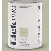 LickPro 5Ltr Green 01 Vinyl Matt Emulsion Paint (346TM)