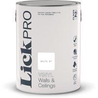 LickPro 5Ltr White 07 Vinyl Matt Emulsion Paint (878TM)