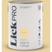 LickPro 5Ltr Yellow 07 Vinyl Matt Emulsion Paint (598TM)