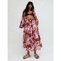 Raffya Ellana Wide Leg Floral Printed Trousers In Multi