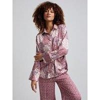 Lily & Lionel Evie Long Sleeve Aster Patchwork Print Long Pyjama - Pink
