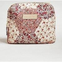 Nola Aster Patchwork Wash Bag in Pink - One Size
