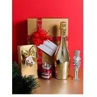 Christmas Gold Bottega Prosecco, Yankee Candle And Chocolates Hamper