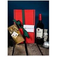 Christmas Red Wine And Belgian Chocolates Hamper