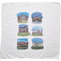 Illustrated Golf Lover Towel with British Open Venues