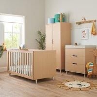 Tutti Bambini Fika 3pc Room Set - Light Oak White Sand