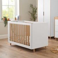 Tutti Bambini Fika Mini Cot Bed - White Light Oak