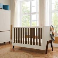 Tutti Bambini Fuori Cot Bed - White Sand Warm Walnut