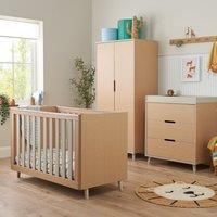 Tutti Bambini Fika Mini 3pc Room Set - Light Oak White Sand