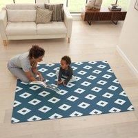 Tutti Bambini Puzzle Playmat | 24 Tile Pieces with Clear Storage Bag, Medium-Density Foam, 175 x 120 cm, Suitable for All Ages | Diamond Deep Ocean