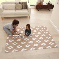 Tutti Bambini Puzzle Playmat | 24 Tile Pieces with Clear Storage Bag, Medium-Density Foam, 175 x 120 cm, Suitable for All Ages | Diamond Cinnamon