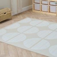 Tutti Bambini Infinity Baby Play Mat - 6-Piece Soft Play Puzzle Baby Mats for Floor Play, Cushioned & Non-Slip EVA Foam Play Mat, Wipe-Clean Baby Playmat, Baby Mat Orbital Oatmeal (180 × 120 cm)