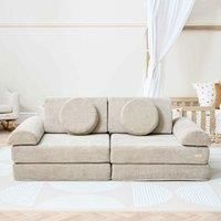 Tutti Bambini Playrama Montessori Kids Play  Sofa Beige 54cm H X 142cm W X 71cm D