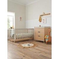 Tutti Bambini Hygge 2Pc Room Set - Light Oak/White Sand - Inc Sprung Mattress