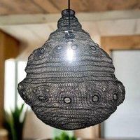 CGC Large Black Mesh Moroccan Metal Ceiling Pendant Light and Lamp Shade